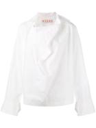 Marni - Cowl Neck Blouse - Women - Cotton - 40, White, Cotton