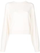 Theory - Crew Neck Sweater - Women - Silk/nylon/cashmere - L, White, Silk/nylon/cashmere