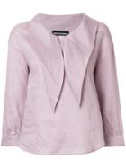 Emporio Armani Pointed-collar Blouse - Pink & Purple