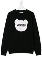 Moschino Kids Teen Printed Logo Sweatshirt - Black