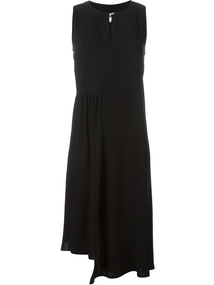 Mm6 Maison Margiela Sleeveless Asymmetric Dress, Women's, Size: 36, Black, Polyester