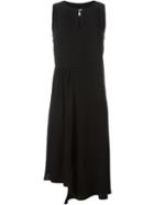 Mm6 Maison Margiela Sleeveless Asymmetric Dress, Women's, Size: 36, Black, Polyester