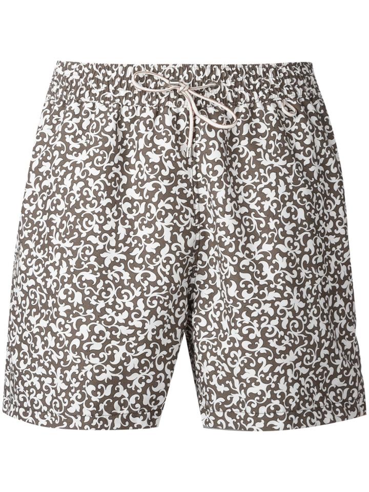 Loro Piana Printed Swimming Shorts - Brown