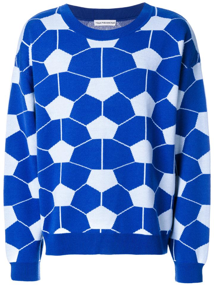 Gosha Rubchinskiy Geometric Print Jumper - Blue