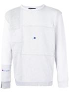 Longjourney - Patchwork Sweatshirt - Men - Cotton - L, Grey, Cotton