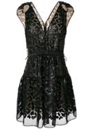 Stella Mccartney Patterned V-neck Dress - Black