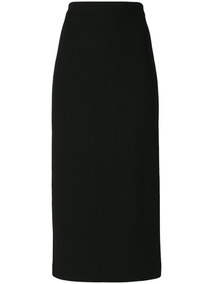 P.a.r.o.s.h. - Straight Midi Skirt - Women - Polyamide/spandex/elastane/wool - M, Black, Polyamide/spandex/elastane/wool