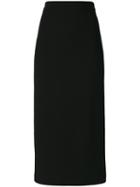 P.a.r.o.s.h. - Straight Midi Skirt - Women - Polyamide/spandex/elastane/wool - M, Black, Polyamide/spandex/elastane/wool