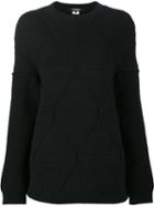 Junya Watanabe Comme Des Garçons Diamond Knit Oversized Jumper, Women's, Size: Medium, Black, Wool