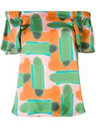 L'autre Chose Off-the-shoulder Printed Top - Multicolour