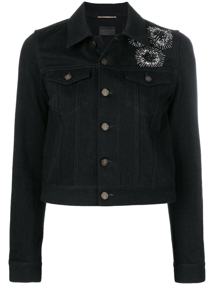 Saint Laurent Buttoned Up Jacket - Black