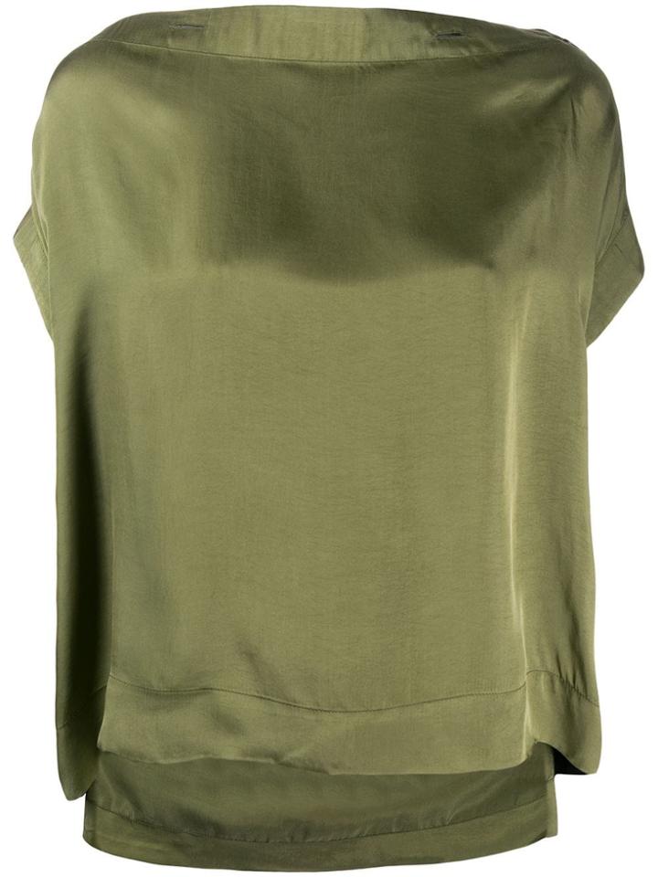 Pierantoniogaspari Buttoned Sides Blouse - Green