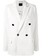 By Malene Birger 'caro' Blazer, Women's, Size: 40, White, Acetate/viscose