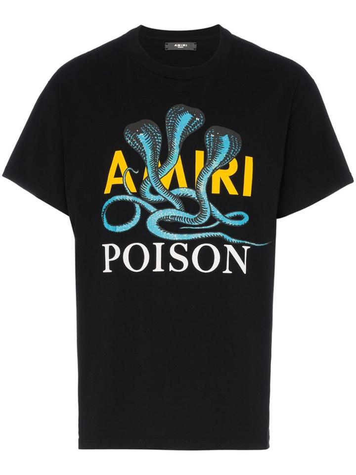 Amiri Snake Poison Printed Cotton T-shirt - Black