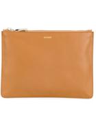 Jil Sander Envelope Clutch - Brown