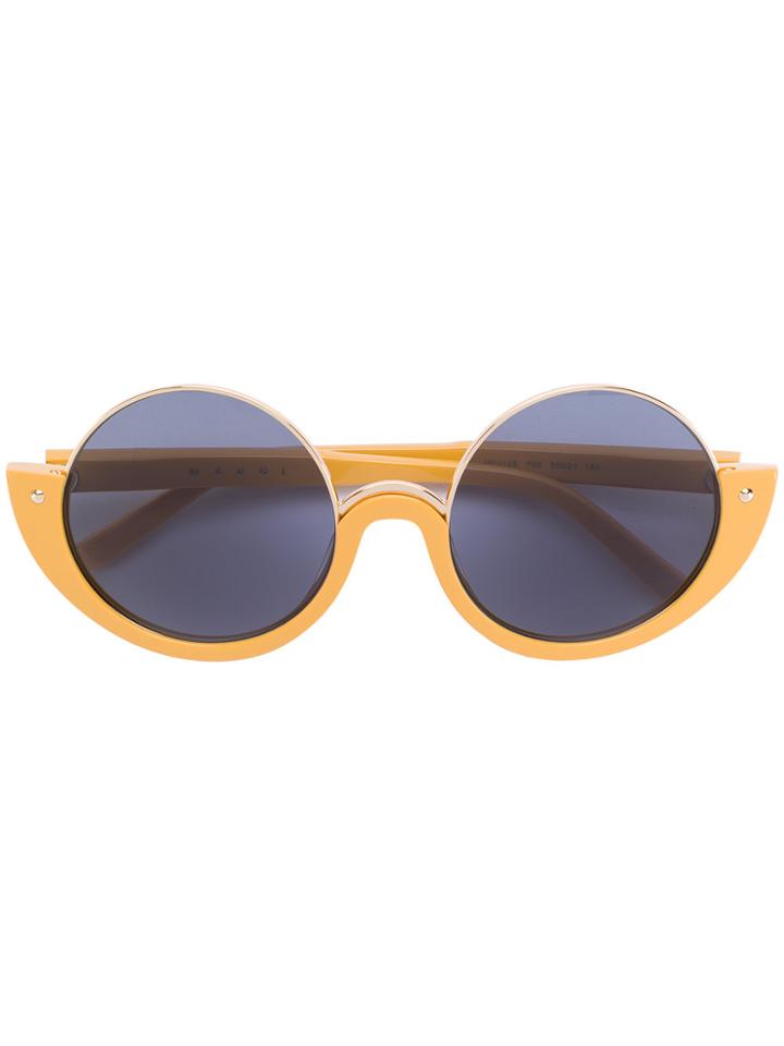 Marni Eyewear Round Shaped Sunglasses - Yellow & Orange