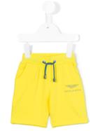 Aston Martin Kids - Track Shorts - Kids - Cotton/elastodiene - 6 Mth, Yellow/orange