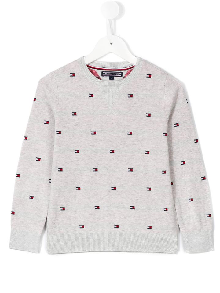 Tommy Hilfiger Junior Logo Jumper, Boy's, Size: 7 Yrs, Grey