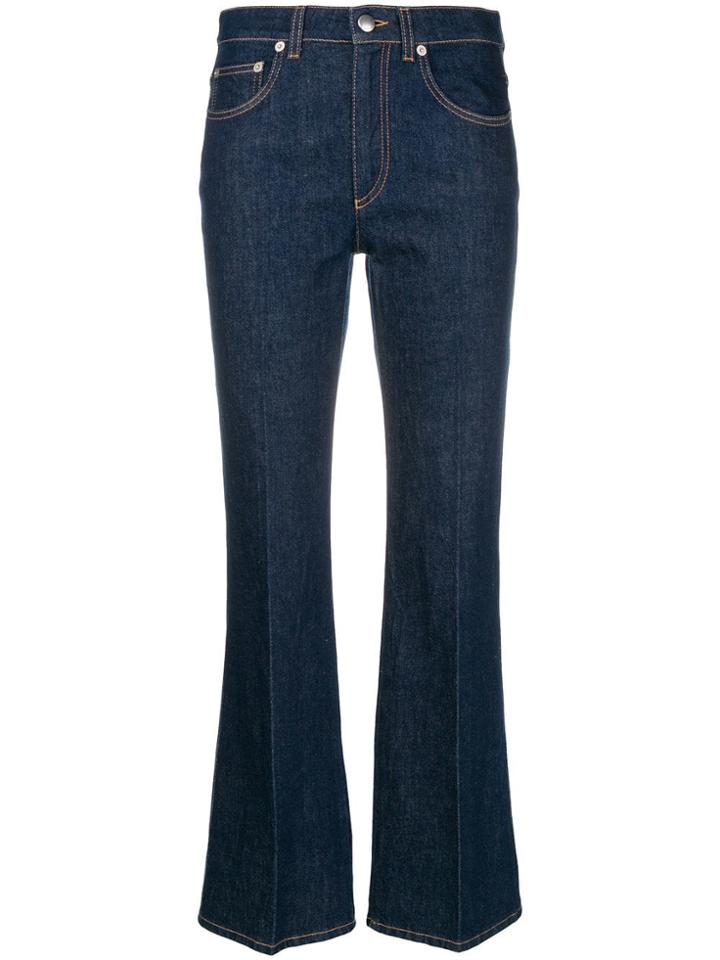 Sonia Rykiel Flared Cropped Jeans - Blue