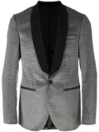 Mauro Grifoni Houndstooth Tuxedo Blazer - Grey