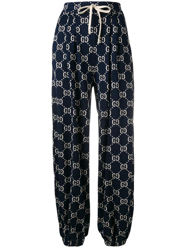 Gucci Gg Technical Track Trousers - Blue