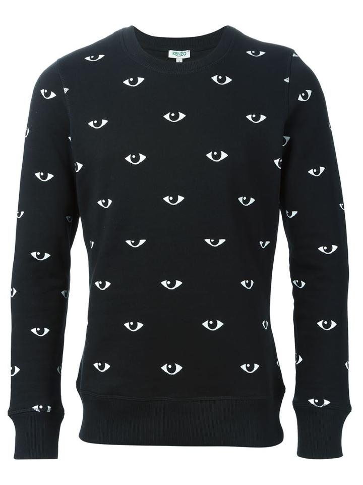 Kenzo 'eyes' Sweatshirt, Men's, Size: Medium, Black, Cotton