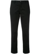 Peuterey - Cropped Trousers - Women - Cotton/spandex/elastane - 50, Black, Cotton/spandex/elastane