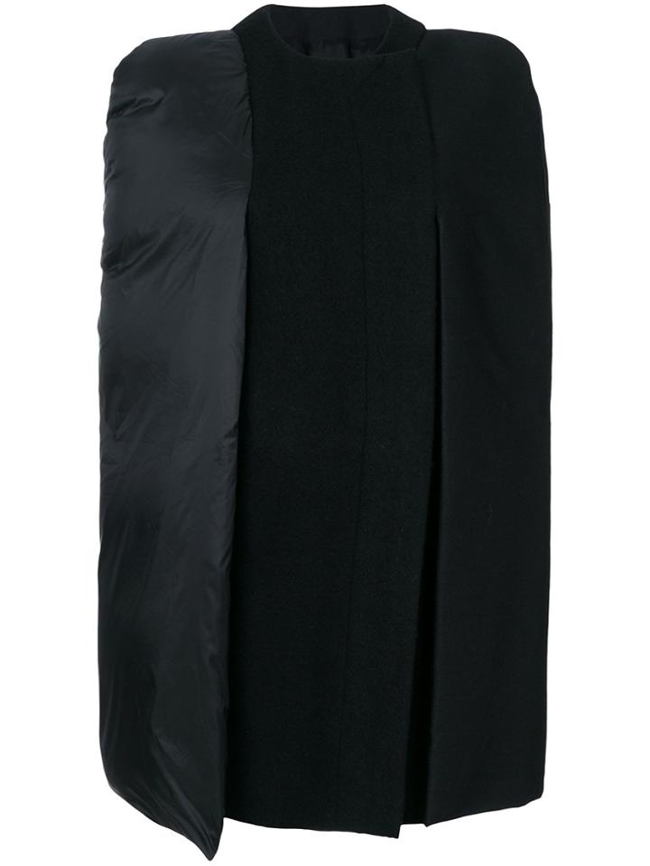 Rick Owens Caped Pea Jacket - Black