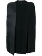 Rick Owens Caped Pea Jacket - Black