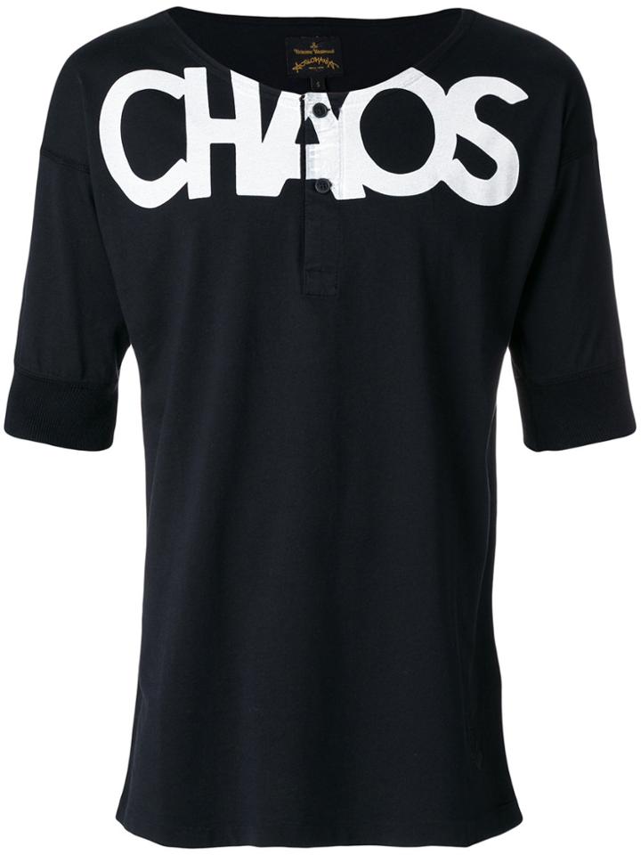 Vivienne Westwood Anglomania Printed Henley T-shirt - Black
