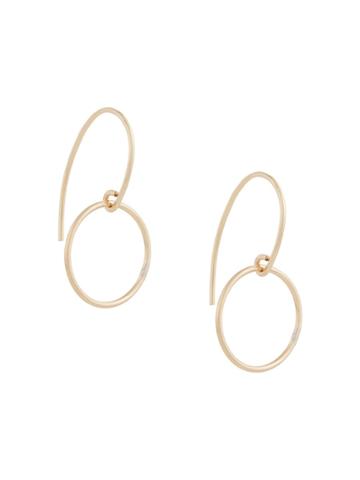Petite Grand Circle Hook Earrings - Metallic