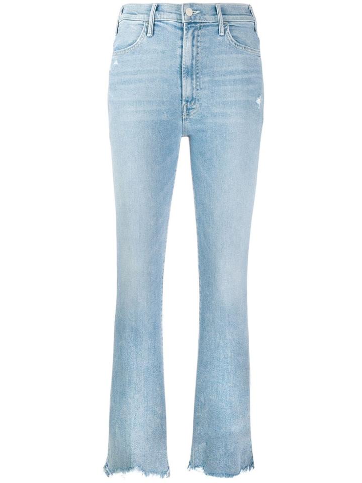 Mother Chewed Ankle Slim Fit Jeans - Blue