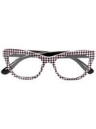 Dolce & Gabbana Eyewear Cat Eye Printed Glasses - Black