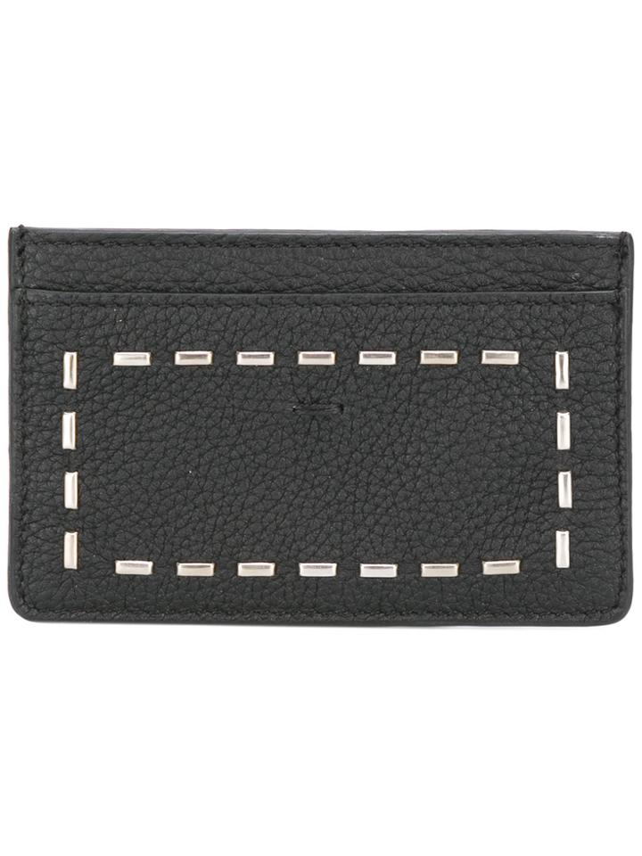 Fendi Embellished Card Holder - Black