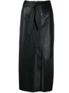 Nanushka Faux Leather Midi Skirt - Black