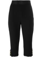 Dolce & Gabbana Capri Trousers, Women's, Size: 42, Black, Polyester/spandex/elastane/virgin Wool