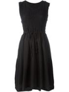 Issey Miyake Cauliflower Textured Day Dress, Women's, Black, Cotton/polyester/polyurethane
