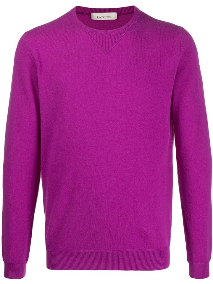 Laneus Crew Neck Jumper - Purple