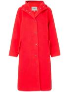 Goen.j Hooded Coat - Red