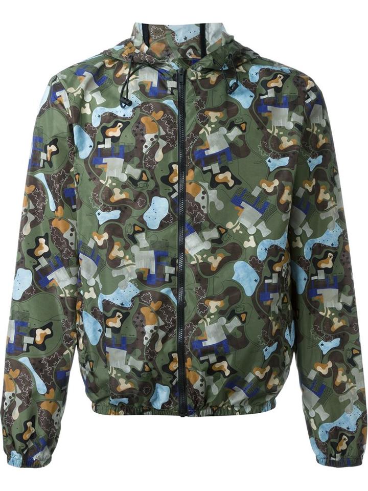 Msgm Printed Windbreaker Jacker