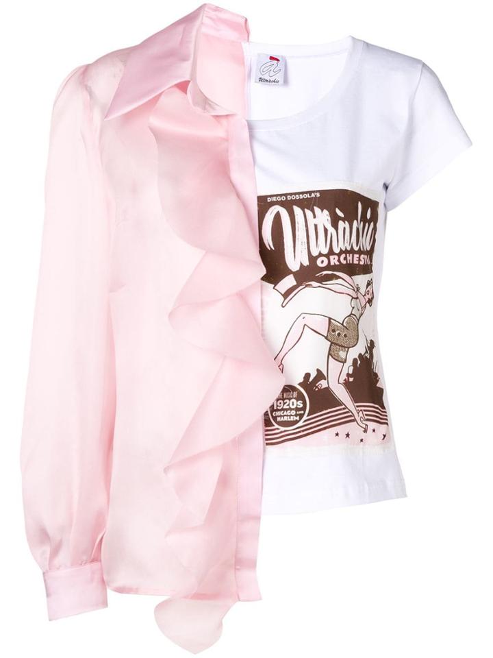 Ultràchic Patchwork Blouse - Pink & Purple