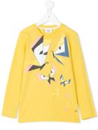 Fendi Kids - Geometric Butterfly Print T-shirt - Kids - Cotton - 12 Yrs, Yellow/orange