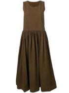 Uma Wang Flared Long Dress - Brown