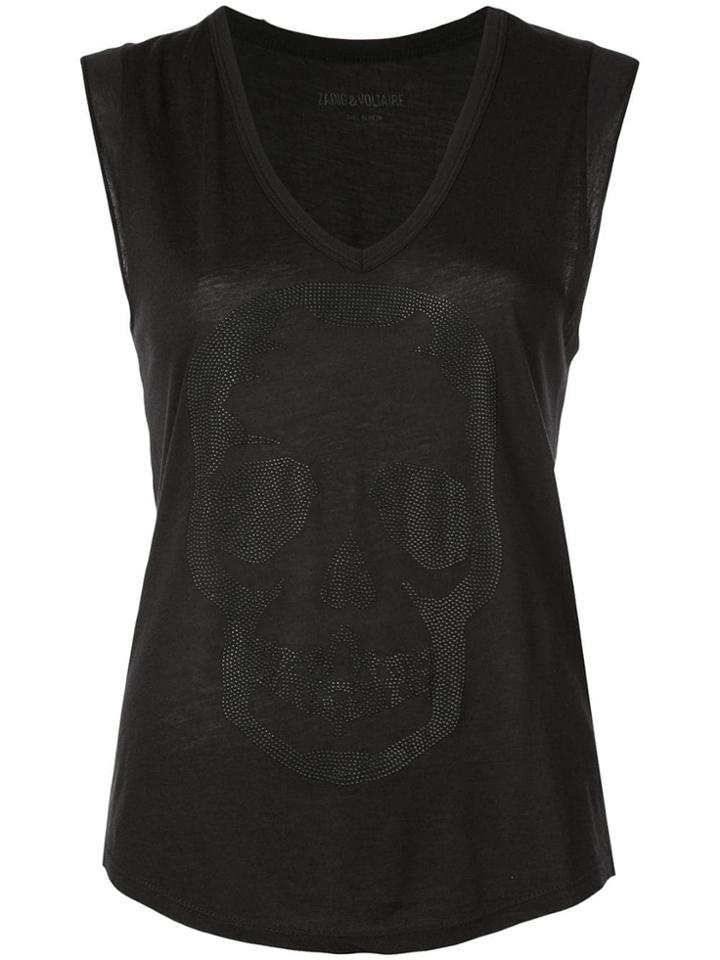 Zadig & Voltaire Skull Print Tank Top - Black