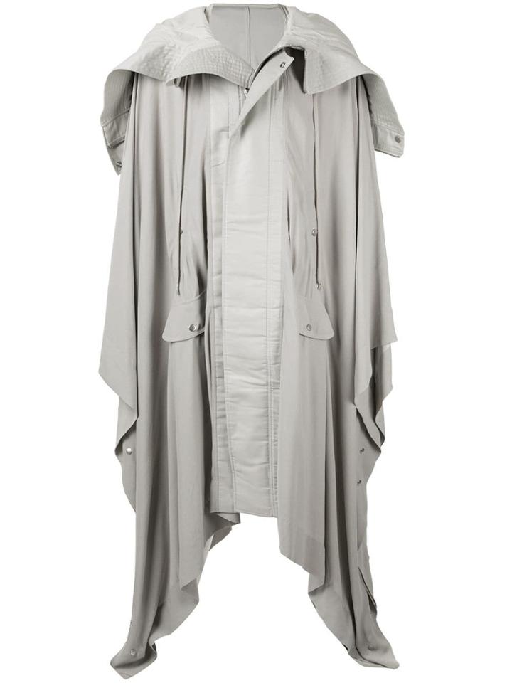 Rick Owens Oversized Draped Coat - Grey