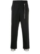 Nahmias Chain Tassel Bandana-trimmed Cropped Trousers - Black