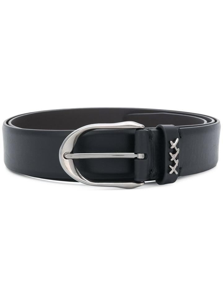 Ermenegildo Zegna Adjustable Buckle Belt - Black