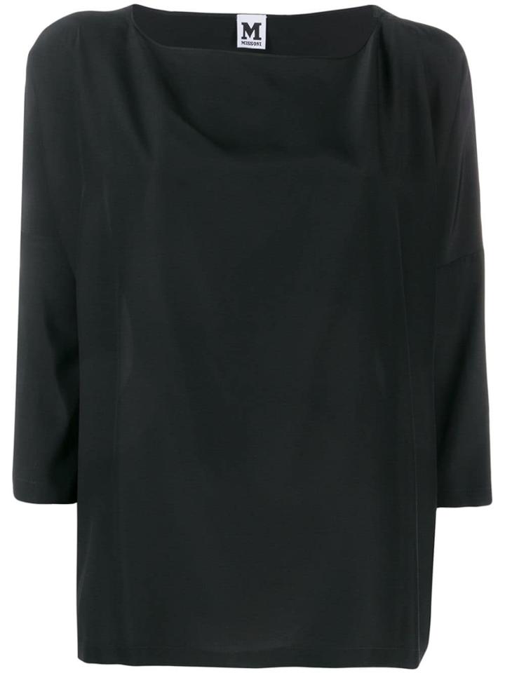 M Missoni Loose Satin Blouse - Black