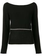 Fabiana Filippi Stripe Detail Sweater - Black