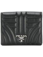 Prada Flap Logo Wallet - Black